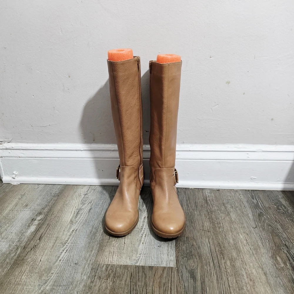 Nine West Tan Leather‎ Knee-High Boots